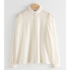 & Other Stories Ruffle Silk Blouse